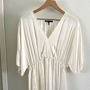 Maje Raisio Lace Trim Crepe Dress